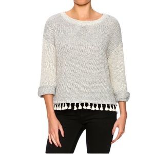 Michael Stars Fringe Bottom Pullover Sweater Size S